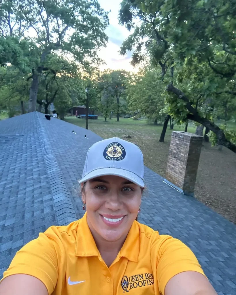 Shelly Hendrix owner Queen Bee Roofing Burleson